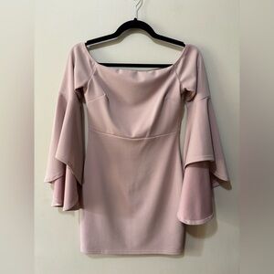 🌸Blue Blush Blush Pink Long Sleeve Dress